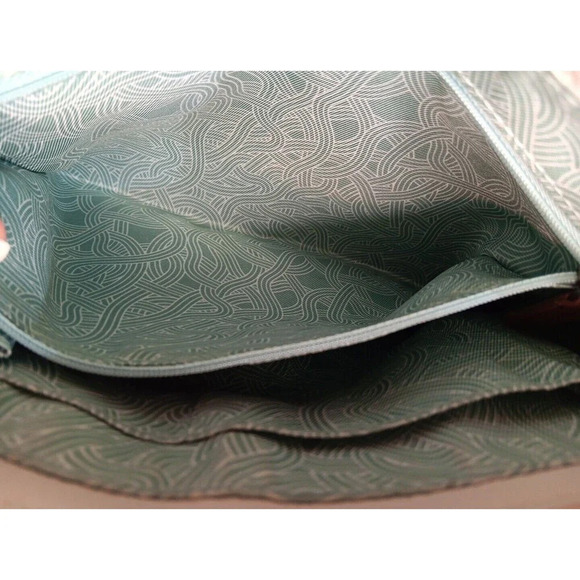 The Sak Boho Preppy White Designed Tasseled Leather Western Crossbody Wristlet - Picture 7 of 16